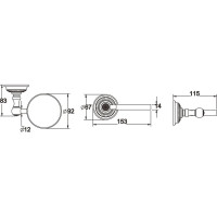 Настенный туалетный ёрш Rose RG1400Q