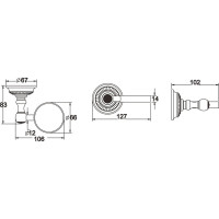 Стеклянная мыльница Rose RG1403Q