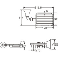 Навесная мыльница Rose RG1204