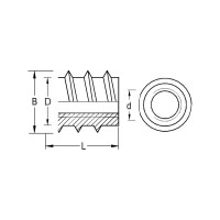 Резьбовая втулка WOODWORK m8, l=15, 100 шт. 991.08.15