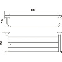 Полка для полотенца Rose металлическая RG1508H