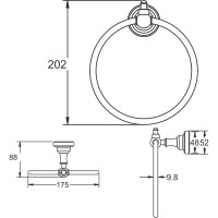 Полотенцедержатель Rose в форме кольца RG1106