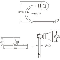 Держатель для туалетной бумаги Rose RG1206