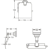 Держатель для туалетной бумаги Rose RG1105Q