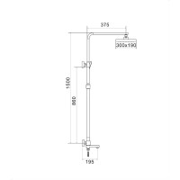 Душевая система с термостатом Rose R1096
