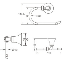 Держатель для туалетной бумаги Rose RG1205