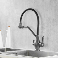 Смеситель для кухни Rose с гибким изливом и подключением фильтра R858Y