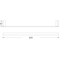 Полотенцедержатель Rose трубчатый RG1717T