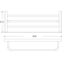 Полка для полотенца Rose металлическая RG1708T