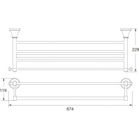 Полка для полотенца Rose металлическая RG1908E