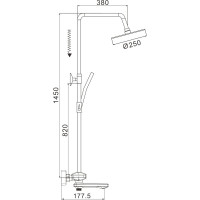 Душевая система с термостатом Rose R3996F