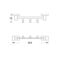 Планка с 3-мя крючками SHEVANIK SG5631H