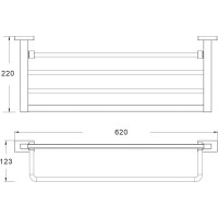 Полка для полотенца металлическая SHEVANIK SG5608
