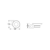 Мыльница стеклянная SHEVANIK SG5103T