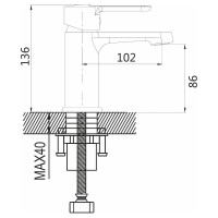 Смеситель для раковины Shevanik S8101F