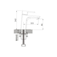 Смеситель для раковины Shevanik S8201T