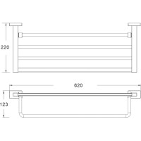Полка для полотенца металлическая SHEVANIK SG5608H