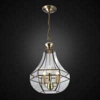 Подвесная витражная люстра Citilux Гера-1 Бронза CL444130