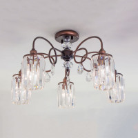 Хрустальная люстра Citilux Синди Коричневая CL330153