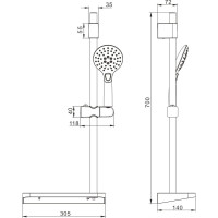 Душевой гарнитур Rose R109