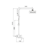 Душевая система Rose R1556F