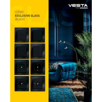 Переключатель проходной Metronex Electric Exclusive Black FVK050116CHR