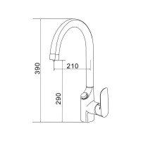 Смеситель для кухни Shevanik с подключением фильтра S368