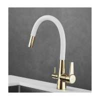 Смеситель для кухни Shevanik с гибким изливом и подключением фильтра S668E