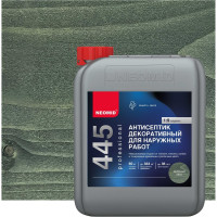 Декоративный антисептик для наружных работ NEOMID 445 5 кг, зеленый мох Н-445-5/зел.м