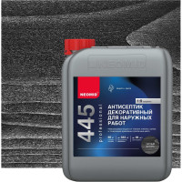 Декоративный антисептик для наружных работ NEOMID 445 5 кг черный янтарь Н-445-5/черн.янт