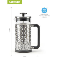 Френч-пресс BAROUGE Traditional choice, стеклянный, цвет серебро, 350 мл BF-705/30 BF-705 350 мл/серебро/фрэнч