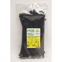 Кабельные стяжки с металлическим зубом в головке SapiSelco 220x7,5 мм, черные, уп. 50 шт. MET.3.2539R