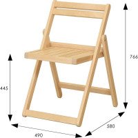 Раскладной стул Мебелик Массив лак 8436