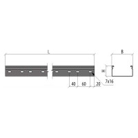 Перфорированный лоток Система КМ 100x200x0,7 L3000 мм Стандарт ПЛЮС INOX304 LPEplus100-200-0.7-3000 INOX304