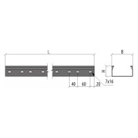 Перфорированный лоток Система КМ 50x100x0,6 L3000 мм Стандарт ПЛЮС INOX304 LPEplus50-100-0.6-3000 INOX304