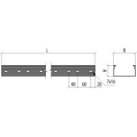 Перфорированный лоток Система КМ 100x300x0,8 L3000 мм Стандарт ПЛЮС INOX304 LPEplus100-300-0.8-3000 INOX304
