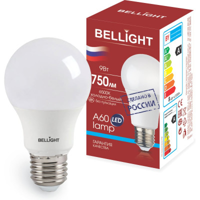 Светодиодная лампа BELLIGHT LED A60 Е27 9W 750 Lm 6500К 86363996