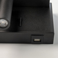 Поворотный светильник Citilux Декарт LED USB QI Чёрный CL704371