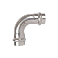 Угольник ROMMER 90 впр-впр, 18, из нержавеющей стали, прессовой Rss-0003-000018 RG0091KSNO8M7I