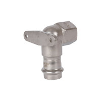 Угольник ROMMER настенный, с креплением, впр-вр, 22x3/4, из нержавеющей стали, прессовой Rss-0011-002234 RG0091KSNOIF20