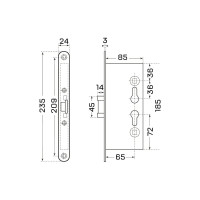 Врезной замок для технических дверей Стандарт Строитель SD 1739 7265 14866