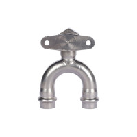 Проходной угольник ROMMER настенный, с креплением, впр-вр, 15x1/2, из нержавеющей стали, прессовой Rss-0012-001512 RG0091KSNOIJQ2