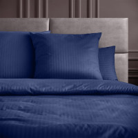 Комплект постельного белья Verossa Stripe полутораспальный, с наволочками 50x70 см Indigo 738042