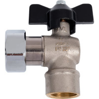 Угловой шаровой кран с накидной гайкой STOUT Svb-1010-001520 вр/накидная гайка, ручка бабочка 1/2x3/4 RG0090IMLP1OH2