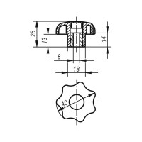 Звездообразная рукоятка KIPP K0155.108