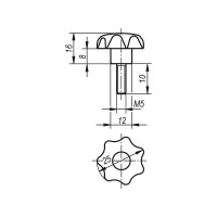 Звездообразная рукоятка KIPP K0155.405X10