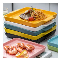 Керамическое квадратное блюдо PERFECTO LINEA Asian 24.5x21.5x2.3 см, зеленый 17-124213