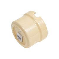 Компьютерная розетка Мезонинъ rj45, цвет - слоновая кость, серия "аврора", тм GE70342-02