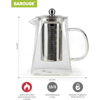 Стеклянный заварочный чайник BAROUGE BF-508/36 SEVEN IDEAS с металлическим ситом, 950 мл BF-508 950 мл/чайник