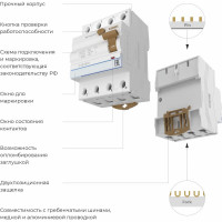 Устройство защитного отключения WERKEL 3p+n 40A 30mA AC 6kA a062565